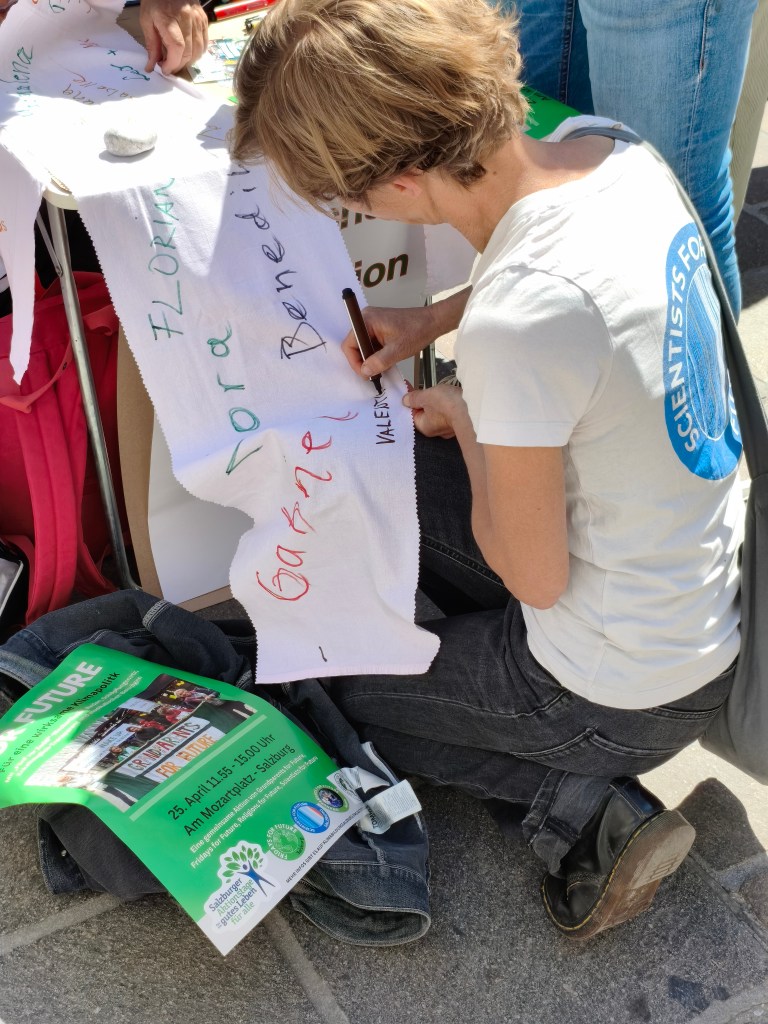 Enkeltaugliche Politik - Aktion der Grandparents for Future. Foto: Reinhard Geiger